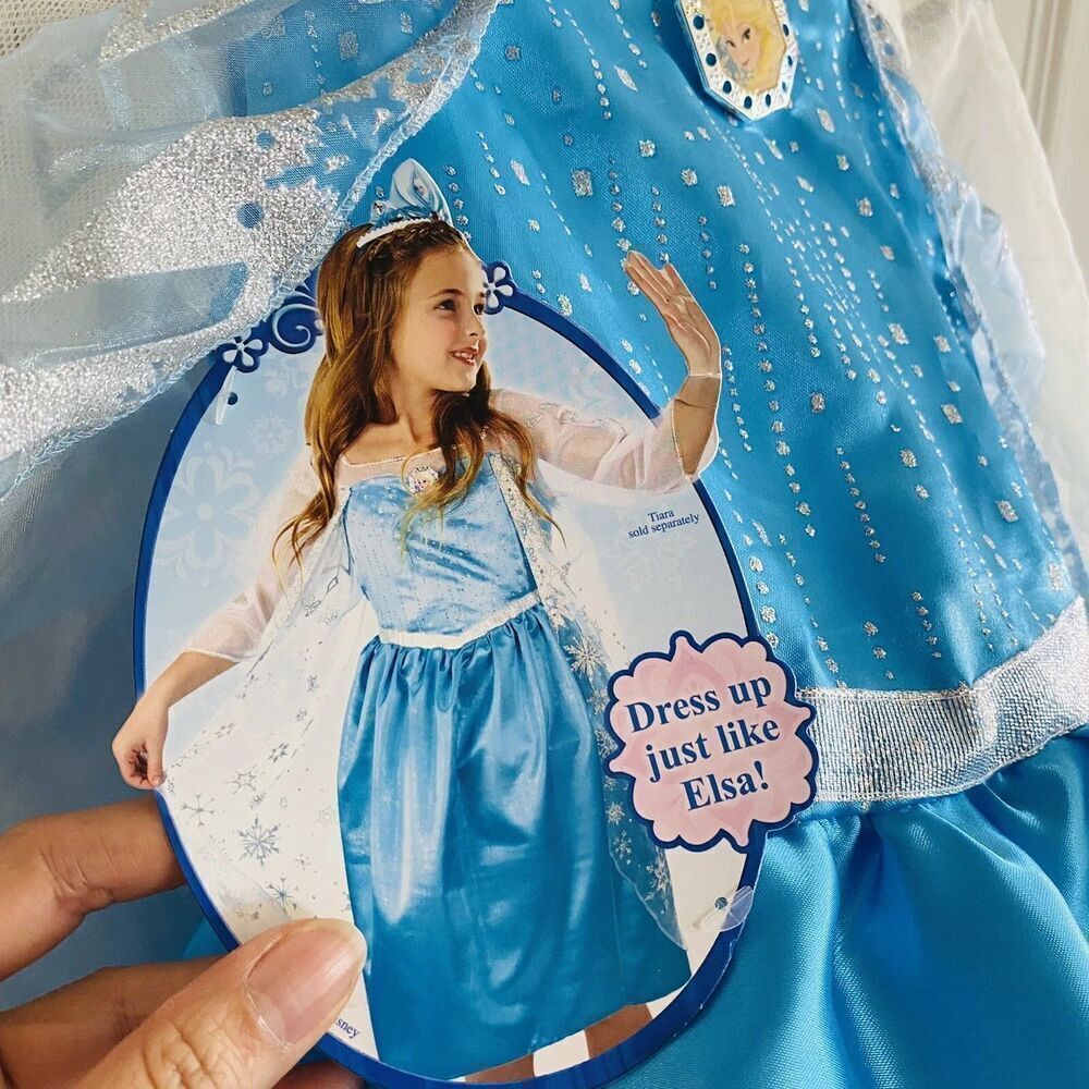 Disney Frozen Elsa Dress size S 4/6X Pretend Play Costume NEW